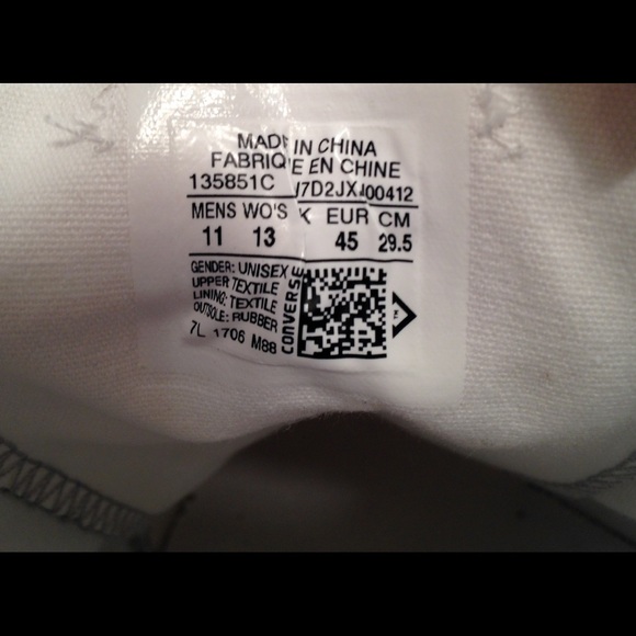 Womens Converse Silver Glitter size 13 - Picture 6 of 6